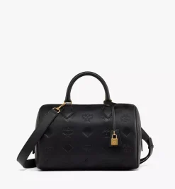 Ella Boston Bag In Maxi Monogram Leather