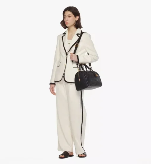 Ella Boston Bag In Maxi Monogram Leather