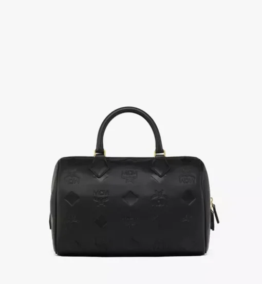 Ella Boston Bag In Maxi Monogram Leather