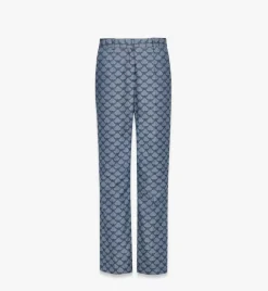 Flared Pants In Lauretos Denim Jacquard