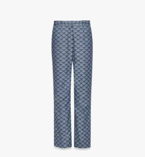 Flared Pants In Lauretos Denim Jacquard