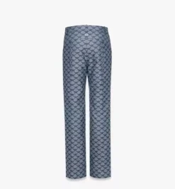 Flared Pants In Lauretos Denim Jacquard
