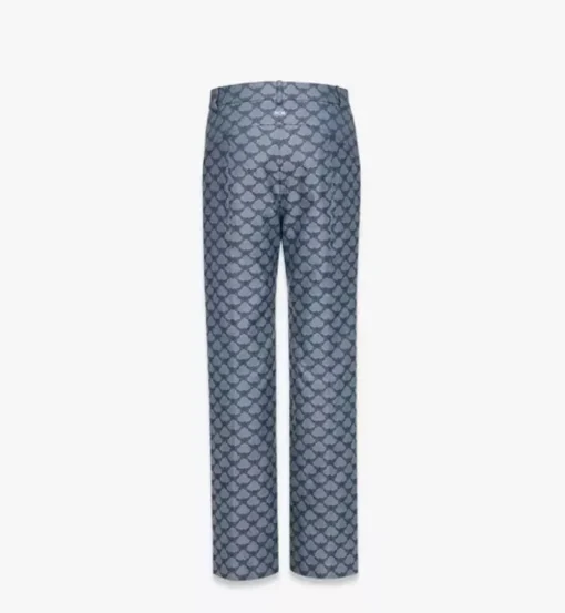 Flared Pants In Lauretos Denim Jacquard