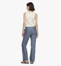 Flared Pants In Lauretos Denim Jacquard