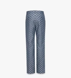 Flared Pants In Lauretos Denim Jacquard