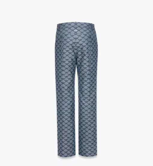 Flared Pants In Lauretos Denim Jacquard