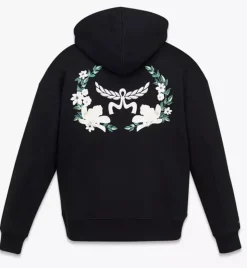 Floral Logo Hoodie In Organic Cotton