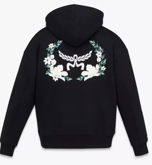 Floral Logo Hoodie In Organic Cotton