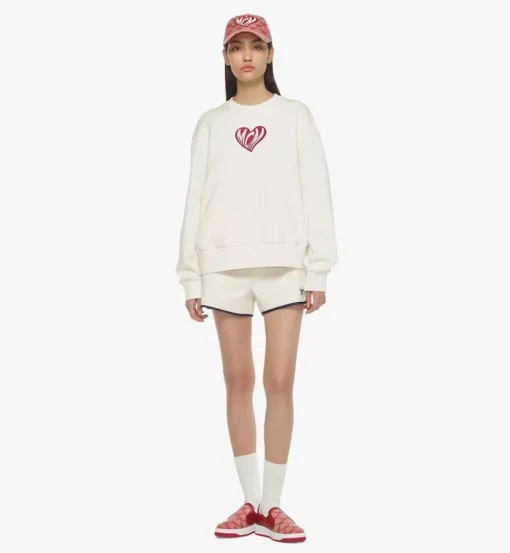 Heart Logo Sweatshirt In Organic Cotton