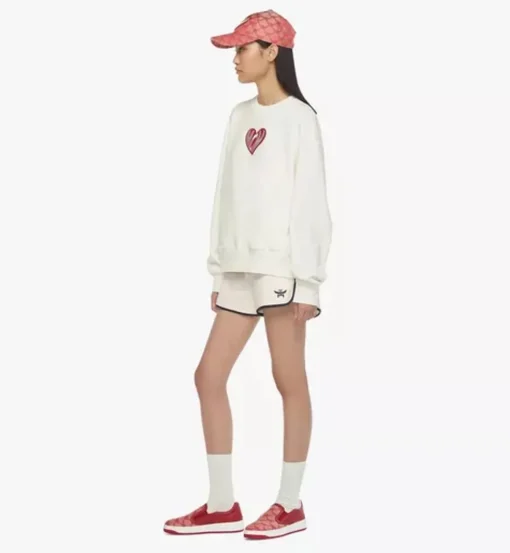 Heart Logo Sweatshirt In Organic Cotton