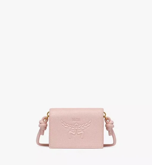 Himmel Crossbody Wallet In Embossed Logo Leather