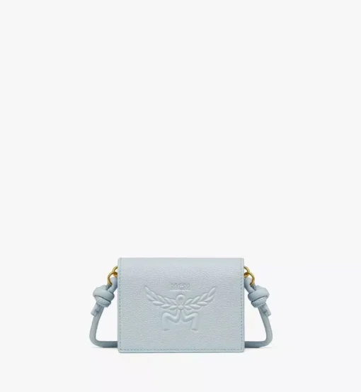 Himmel Crossbody Wallet In Embossed Logo Leather