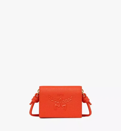 Himmel Crossbody Wallet In Embossed Logo Leather