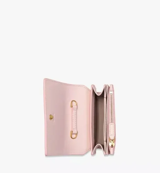 Himmel Crossbody Wallet In Embossed Logo Leather