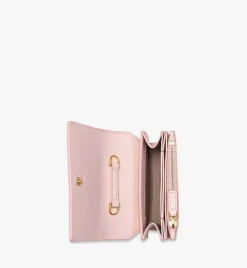 Himmel Crossbody Wallet In Embossed Logo Leather