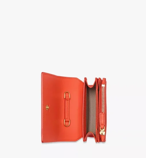 Himmel Crossbody Wallet In Embossed Logo Leather