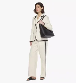 Himmel Shopper In Embossed Logo Leather