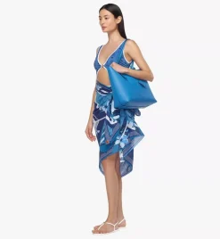 Himmel Shopper In Embossed Logo Leather