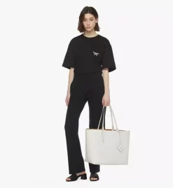 Himmel Shopper In Embossed Logo Leather