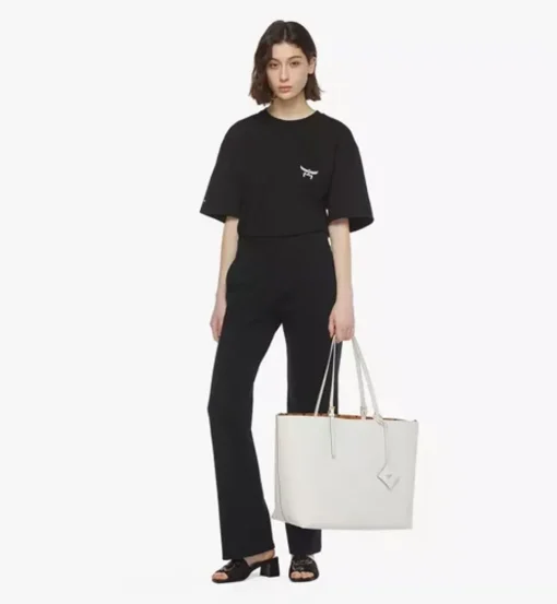 Himmel Shopper In Embossed Logo Leather