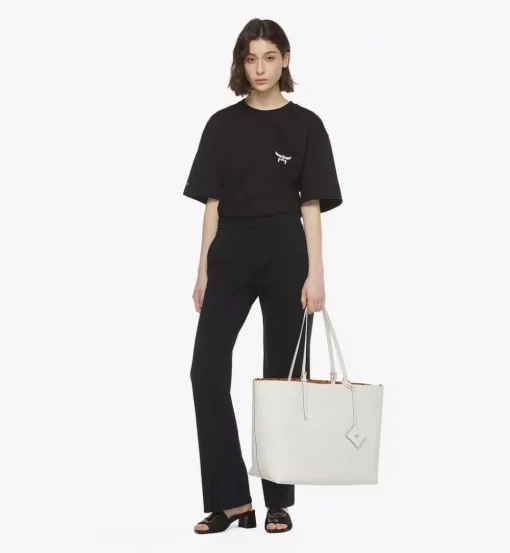 Himmel Shopper In Embossed Logo Leather