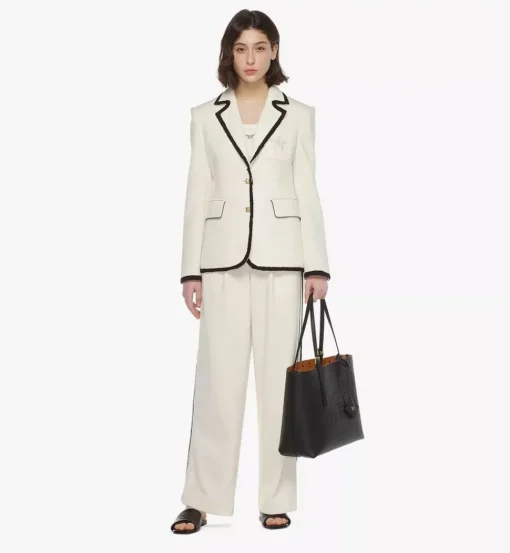 Himmel Shopper In Embossed Logo Leather