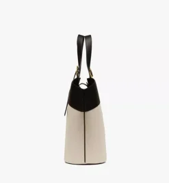 Himmel Tote In Canvas Leather Mix