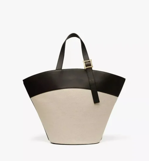 Himmel Tote In Canvas Leather Mix