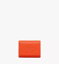 Himmel Trifold Wallet In Embossed Logo Leather