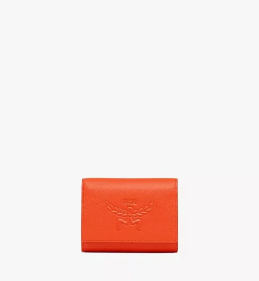 Himmel Trifold Wallet In Embossed Logo Leather