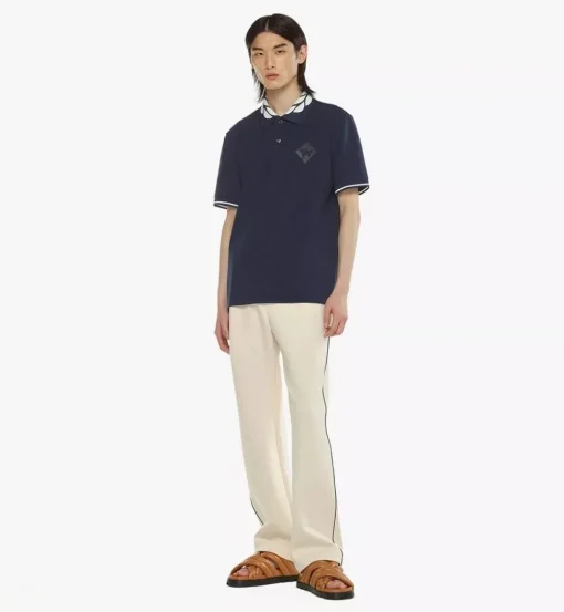 Intarsia Laurel Pique Polo