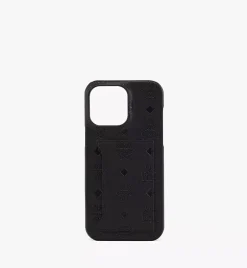Iphone 14 Pro Max Case In Embossed Monogram Leather