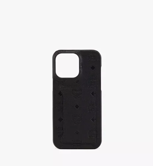 Iphone 14 Pro Max Case In Embossed Monogram Leather