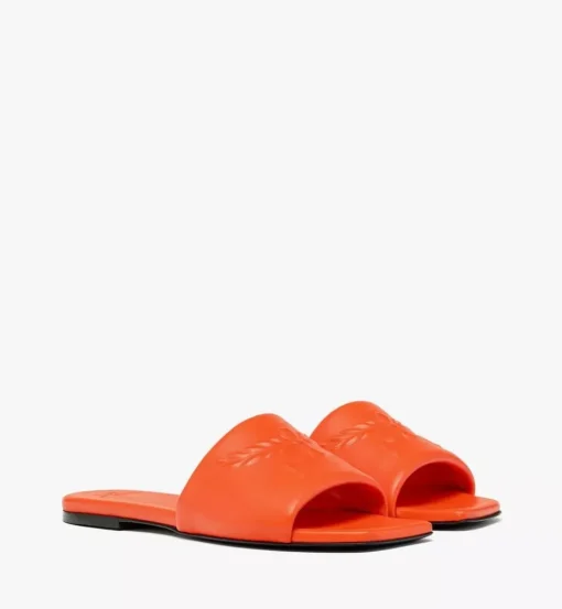 Laurel Flat Sandals In Lamb Leather
