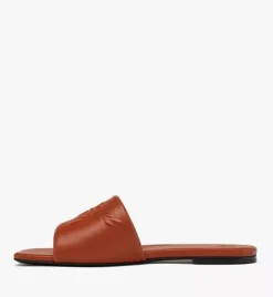 Laurel Flat Sandals In Lamb Leather