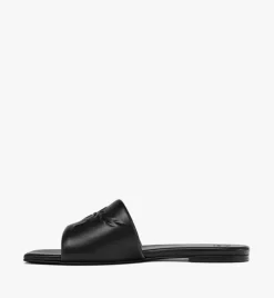 Laurel Flat Sandals In Lamb Leather