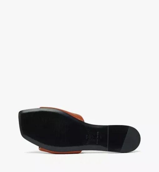 Laurel Flat Sandals In Lamb Leather