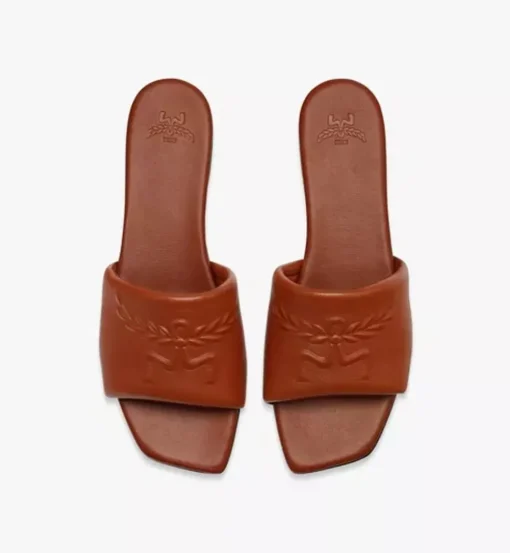 Laurel Flat Sandals In Lamb Leather