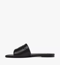 Laurel Flat Sandals In Lamb Leather