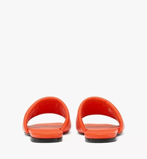 Laurel Flat Sandals In Lamb Leather