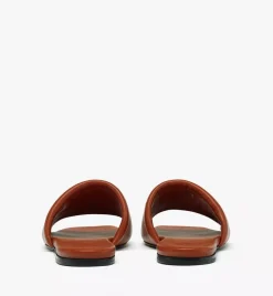 Laurel Flat Sandals In Lamb Leather