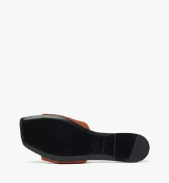 Laurel Flat Sandals In Lamb Leather
