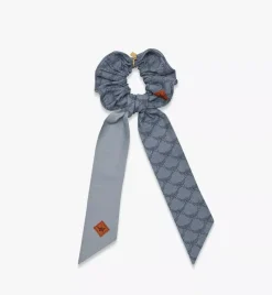 Lauretos Monogram Print Scrunchie With Scarf