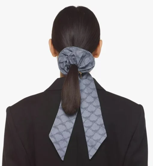 Lauretos Monogram Print Scrunchie With Scarf