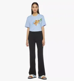 Logo Embroidered Ponte Pants