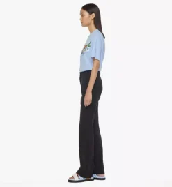 Logo Embroidered Ponte Pants