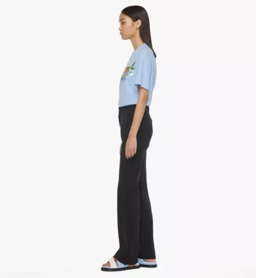 Logo Embroidered Ponte Pants
