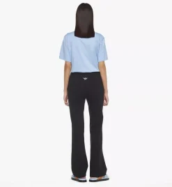 Logo Embroidered Ponte Pants