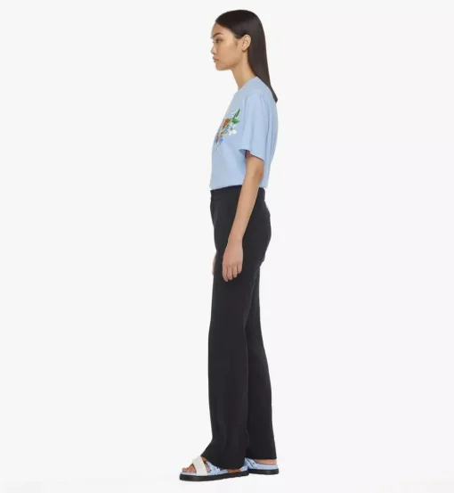 Logo Embroidered Ponte Pants
