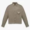 Logo Embroidery Long Sleeve Shirt